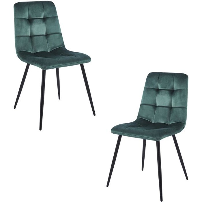 Regalos miguel - packs sillas comedor - pack 2 sillas stuhl terciopelo - verde
