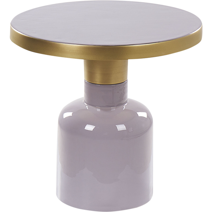 Beliani mesa auxiliar lomita metal violeta