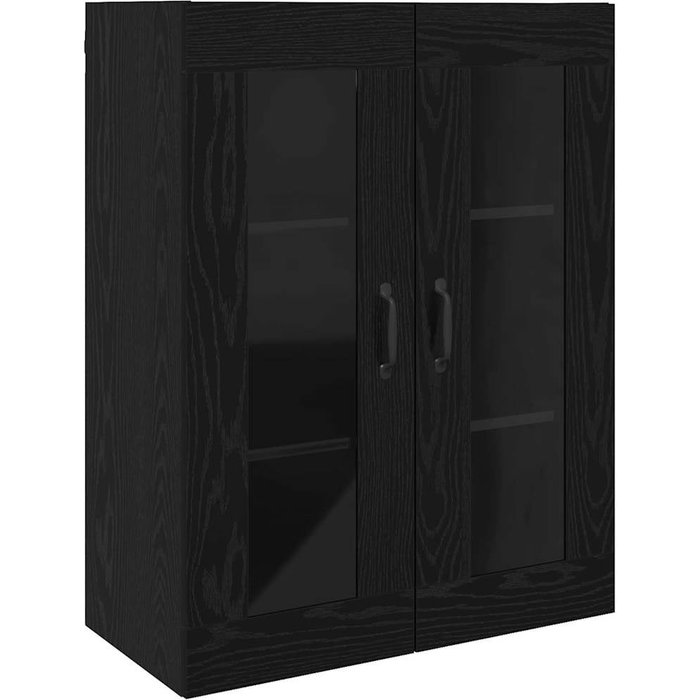 Aparador | mueble de pared colgante negro 69.5 x 34 x 90 cm