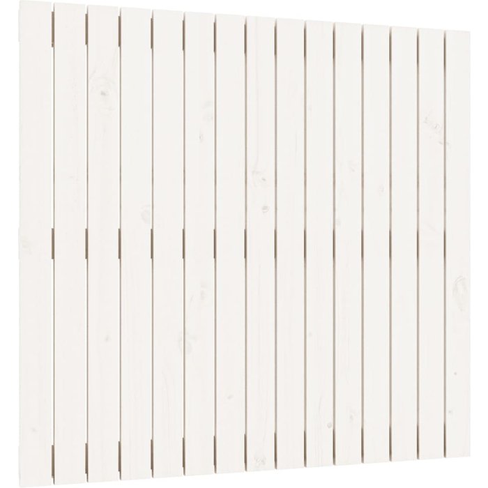 Cabecero de cama - mueble cabecero pared madera maciza pino blanco 95,5x3x90 cm