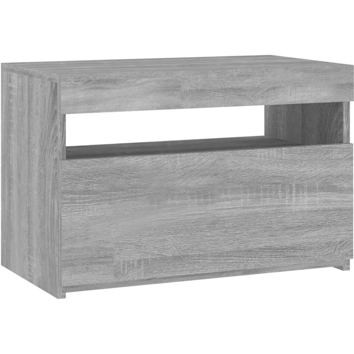 Mueble de tv sonoma gris con iluminación led 60x35x40 cm - comfortxl