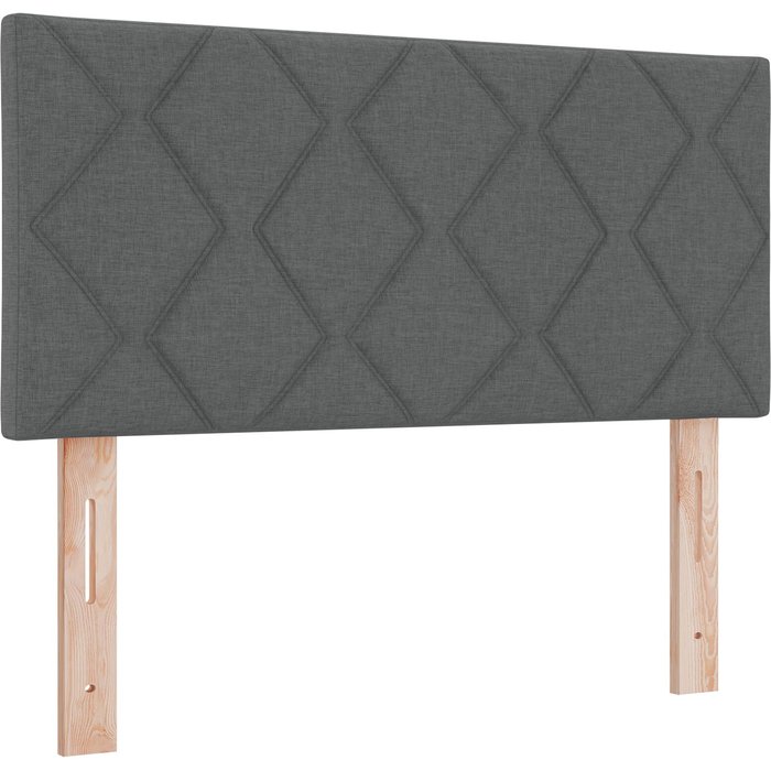 Cabecero diseño de bloques de diamante gris oscuro 100 cm tela cfw7517650
