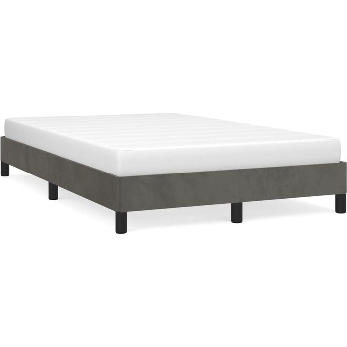 Estructura de cama gris oscuro 120x190 cm terciopelo