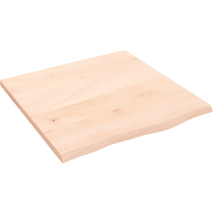 Estante de pared en madera maciza de roble sin tratar 60x60x2 cm - comfortxl