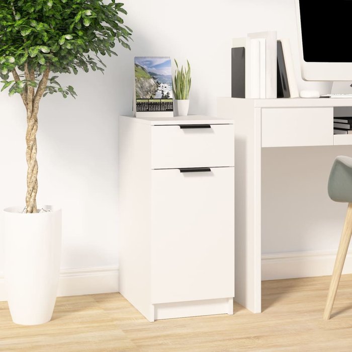 Mueble de oficina blanco 33,5x50x75 cm madera contrachapada