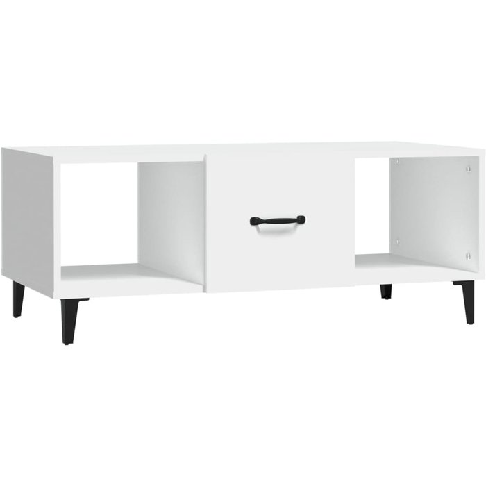 Mesa de centro madera contrachapada blanco 102x50x40 cm - comfortxl