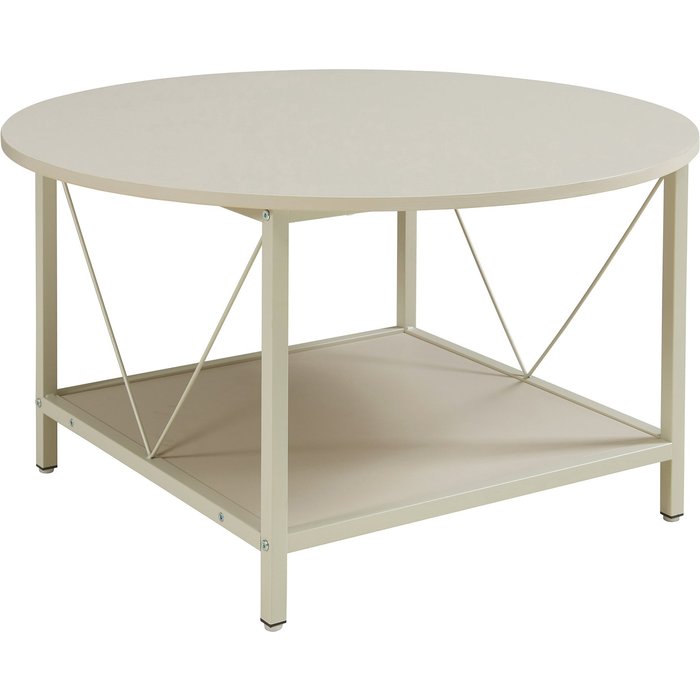 Mesa de centro consola lateral diámetro 80x46 cm color arena 03_0010788