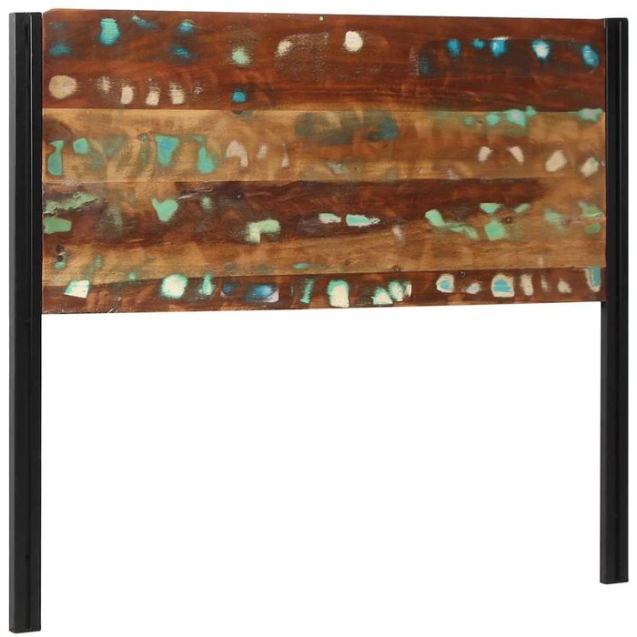 Cabecero cama - mueble cabecero 120 cm madera maciza reciclada y hierro