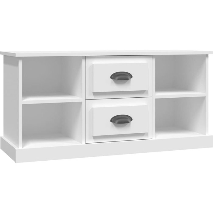 Mueble tv blanco 99,5x35,5x48 cm madera contrachapada