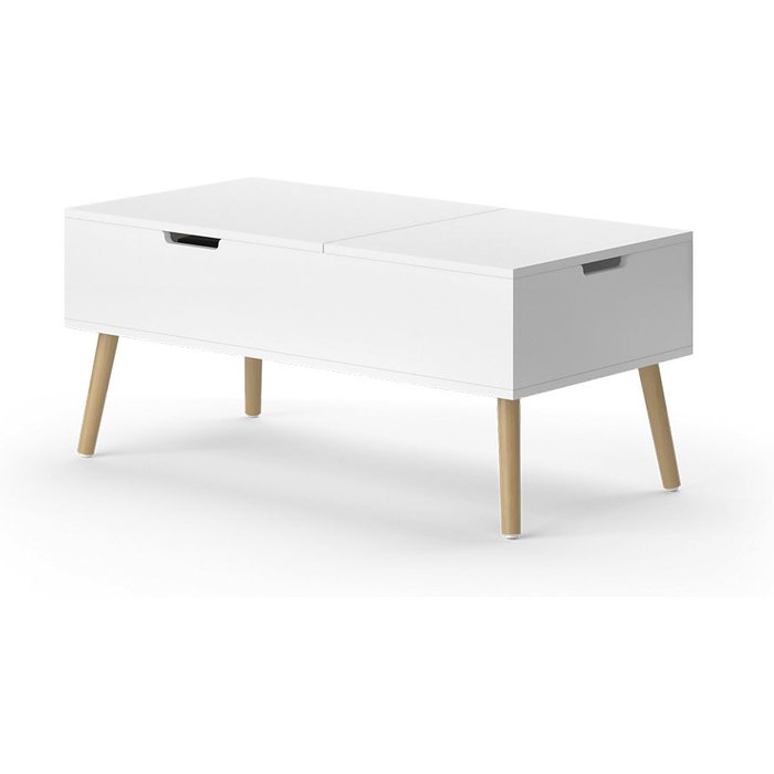 Vicco mesa de centro riga, blanco, 100 x 44 cm extensible