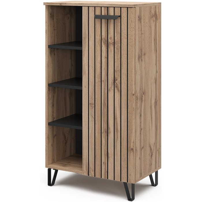 Vicco aparador amber, marrón, 35 x 110 cm con 1 puerta