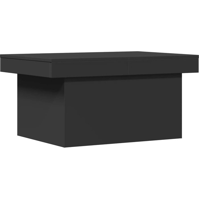Mesa de centro madera de ingeniería negro 80x55x40 cm