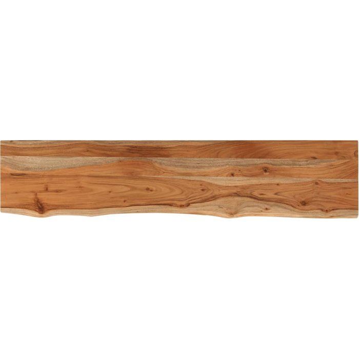 Estante pared rectangular madera acacia borde vivo 110x20x3,8cm - comfortxl