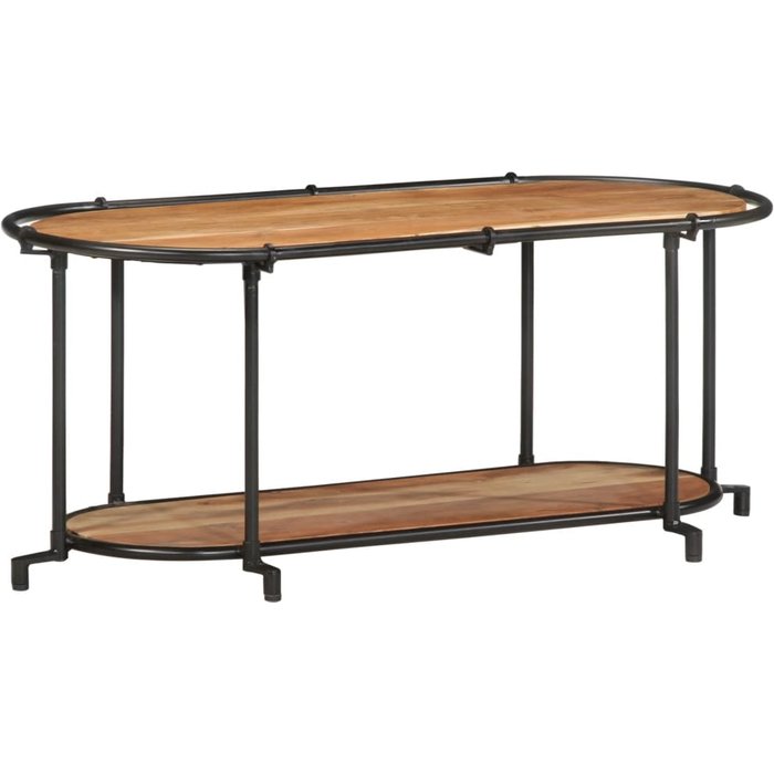 Mueble de tv madera maciza de acacia 100x42x40 cm