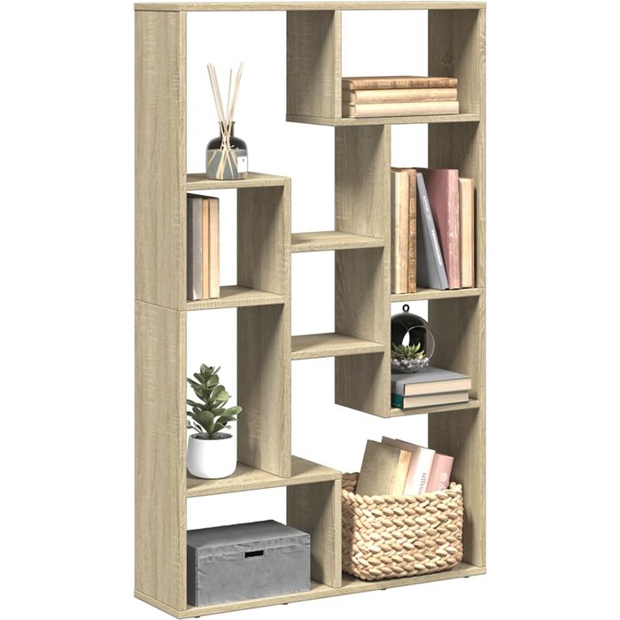 Librería sonoma de roble, 72x20x120,5 cm, madera de ingeniería. - pangivo