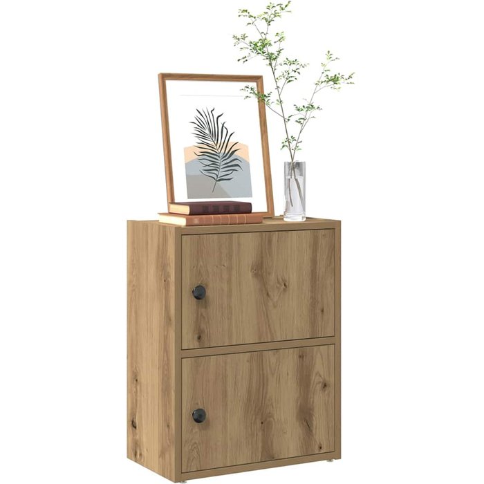 Librería artesanal de roble, 40x24x52 cm, madera de ingeniería. - pangivo