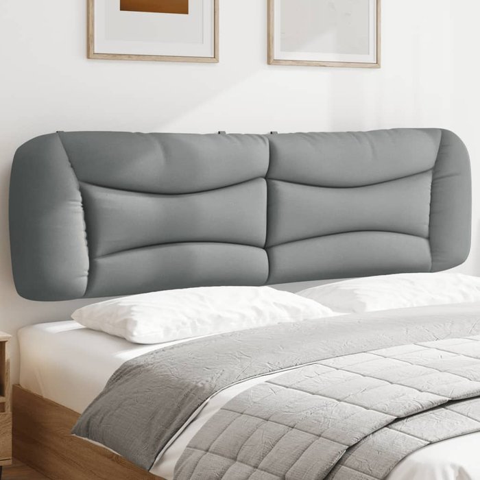 Maison exclusive - cabecero de cama acolchado hvar tela gris claro 180 cm