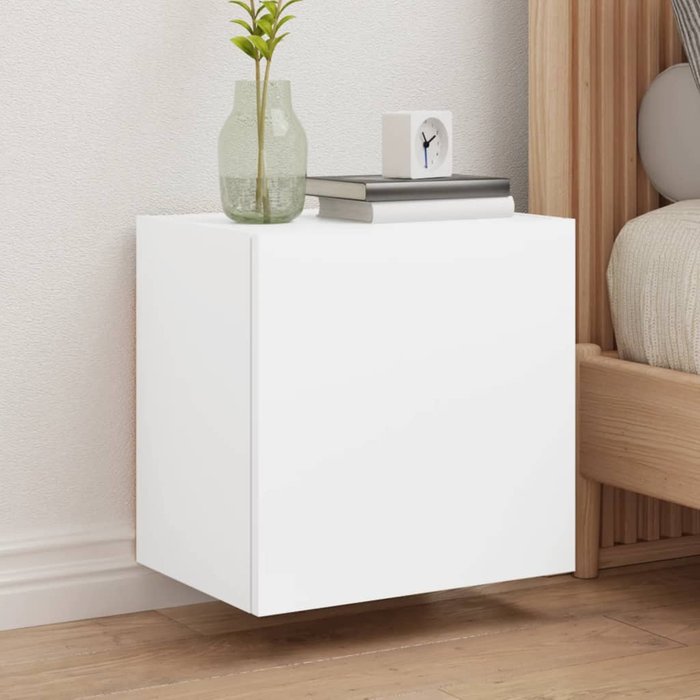 Maison exclusive - mueble de tv de pared madera ingeniería blanco 40,5x30x40 cm