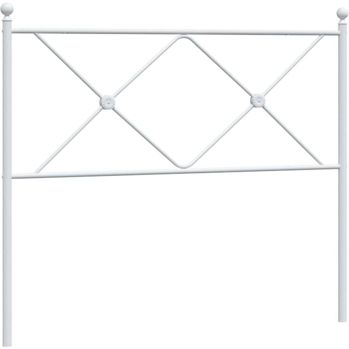 Cabecero cama - mueble cabecero de repuesto de metal blanco 107 cm