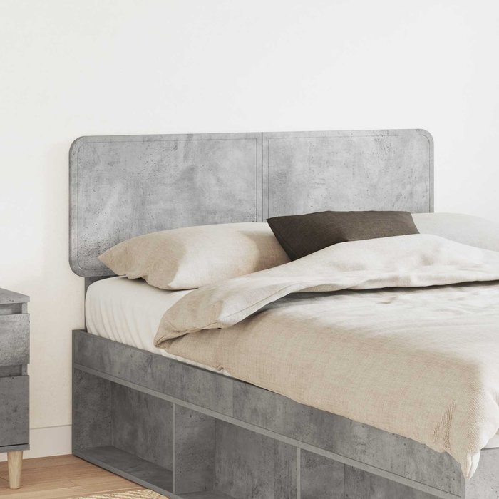 Maison exclusive - cabecero gris concreto madera contrachapada