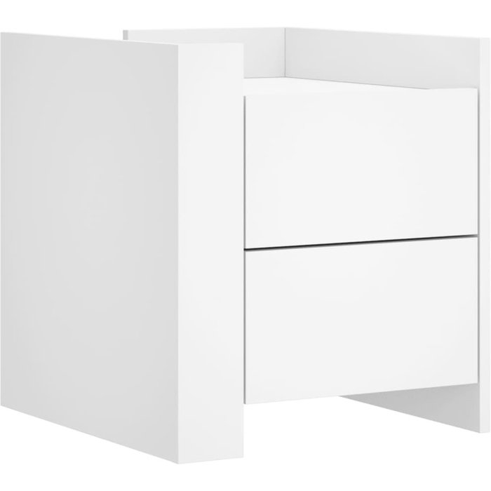 Mesita de noche madera de ingeniería blanco 45x50x50 cm - comfortxl