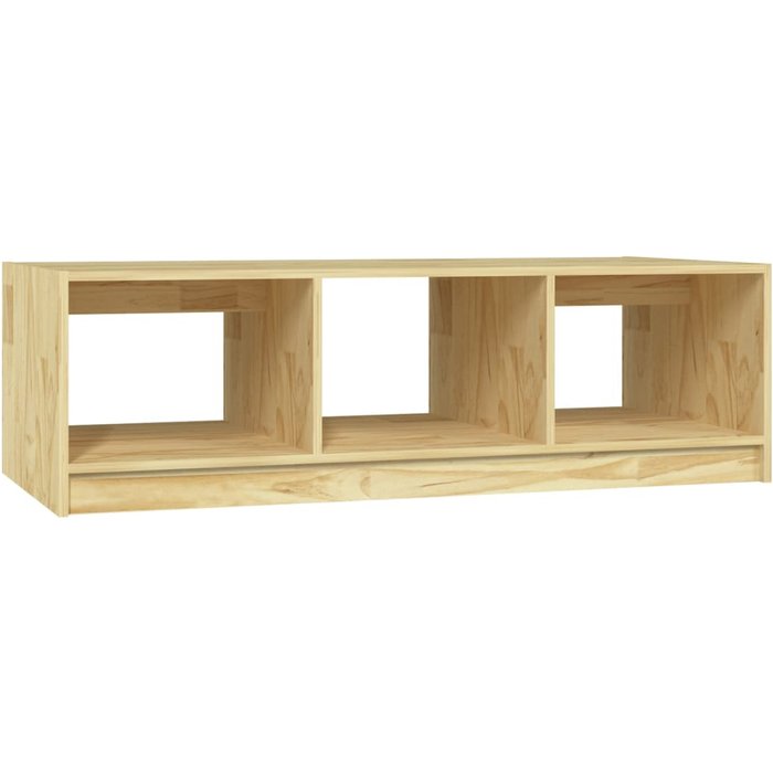 Mesa de centro de madera maciza de pino 110x50x34 cm - comfortxl