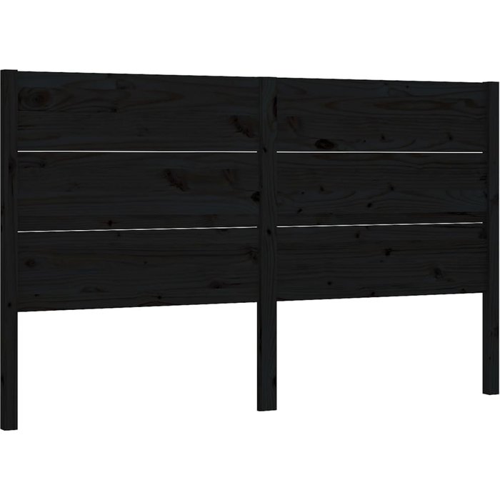Cabecero cama - mueble cabecero madera maciza de pino negro 126x4x100 cm