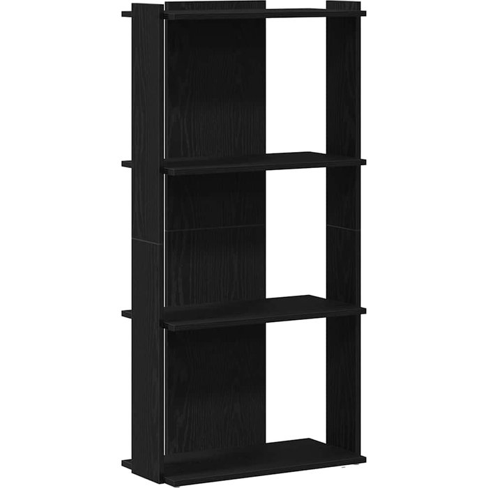 Librería de 3 estantes madera de ingeniería negro 60x30x120 cm – comfortxl
