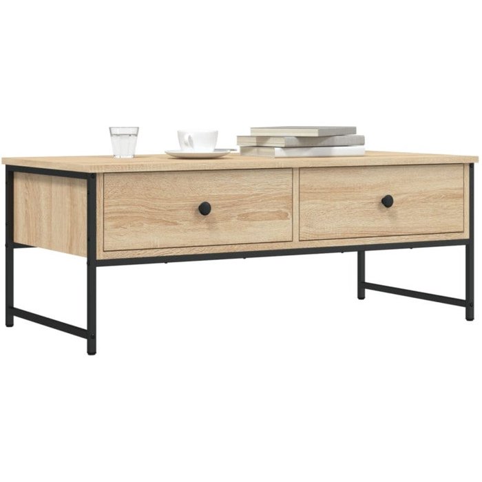 Vidaxl mesa de centro madera de ingeniería roble sonoma 101x49x39,5 cm