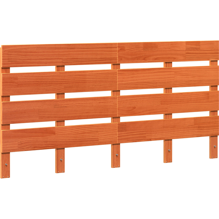 Cabecera marrón cera 140 cm madera sólida de pino cfw69884
