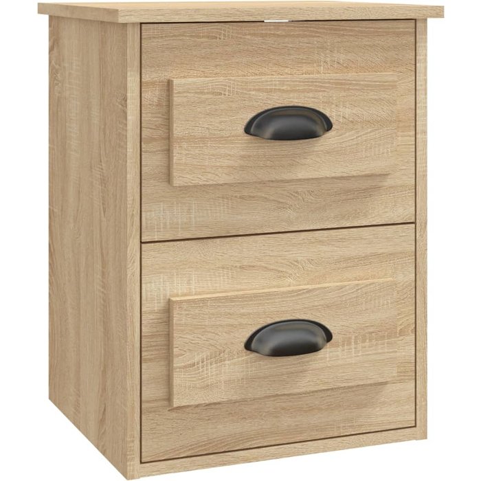 Mesita de noche de pared roble sonoma 41,5x36x53 cm
