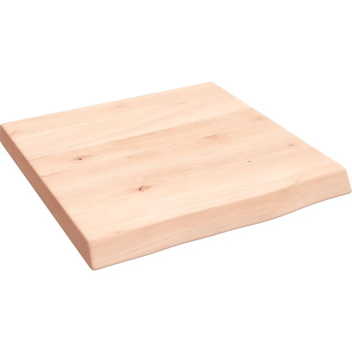 Estante de pared de madera maciza de roble sin tratar 40x40x(2-4) cm - comfortxl