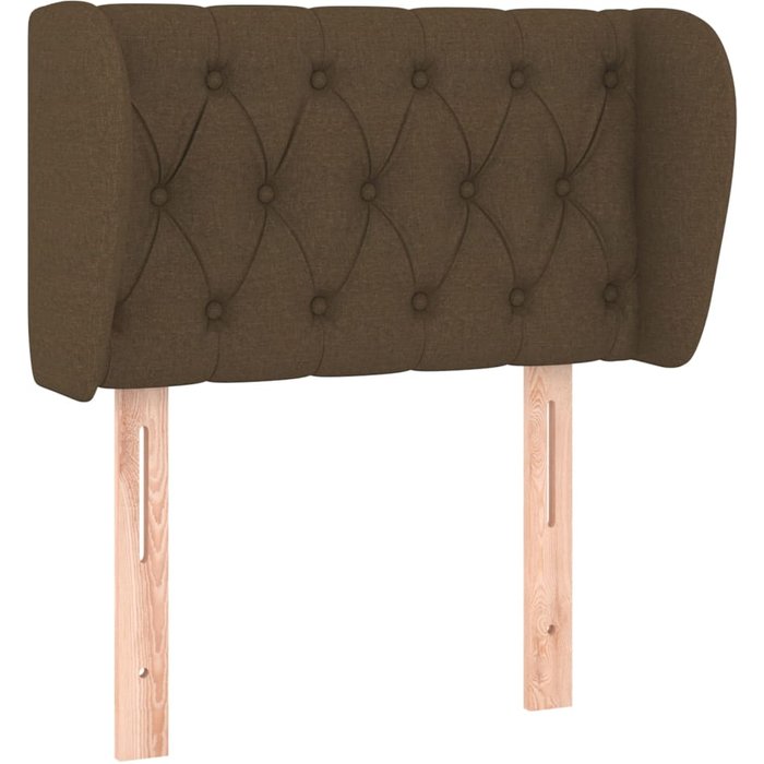 Cabecero cama - mueble cabecero de tela marrón oscuro 83x23x78/88 cm