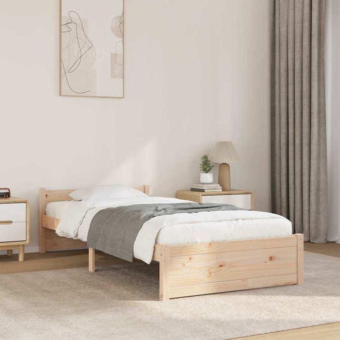 Maison exclusive - estructura de cama sin colchón madera maciza 90x200 cm