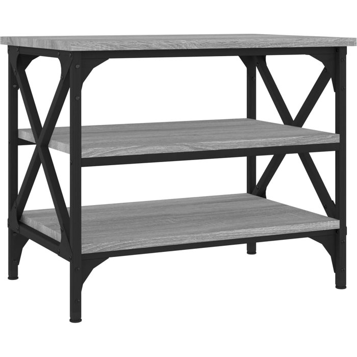 Mesa auxiliar madera contrachapada gris sonoma 55x38x45 cm - comfortxl