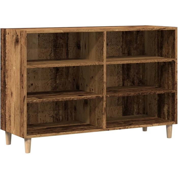 Aparador de madera ingeniería madera envejecida 103,5x35x70 cm - comfortxl