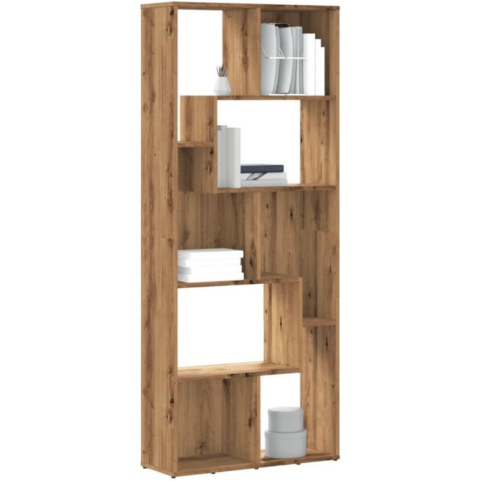 Librería roble artisan 67x24x161 cm madera de ingeniería vidaxl