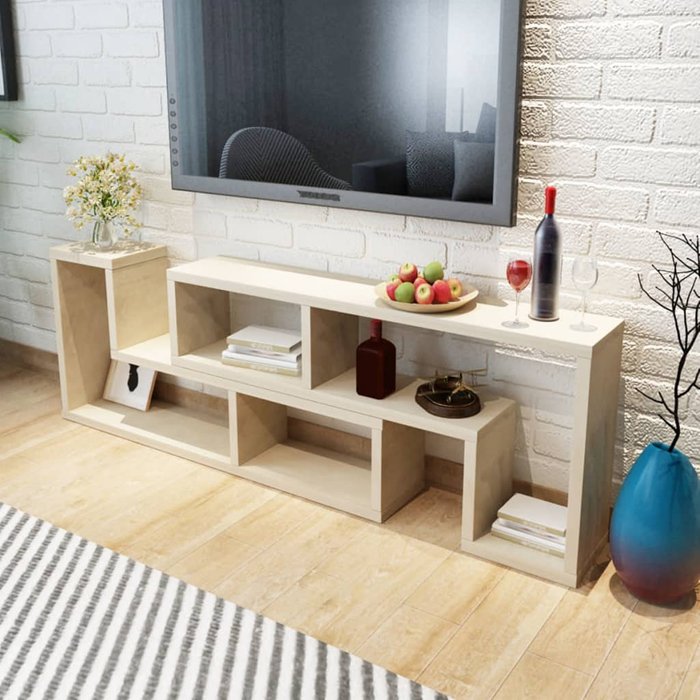 Mueble para tv en forma de l color roble