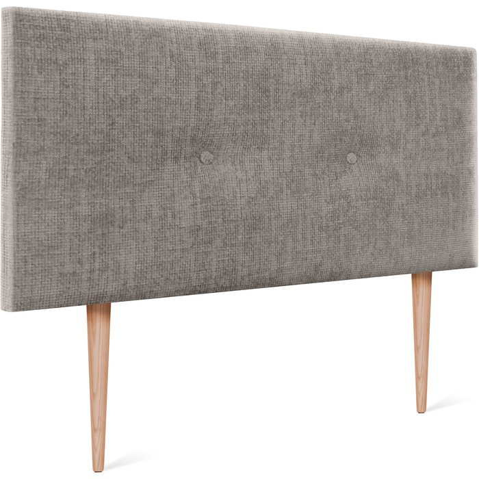 Dhome cabecero de lana natural con botones 105x105cm con patas camas 105 - gris