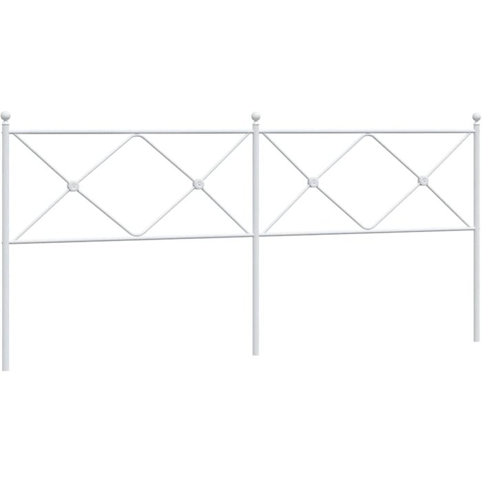 Cabecero cama - mueble cabecero de repuesto de metal blanco 193 cm