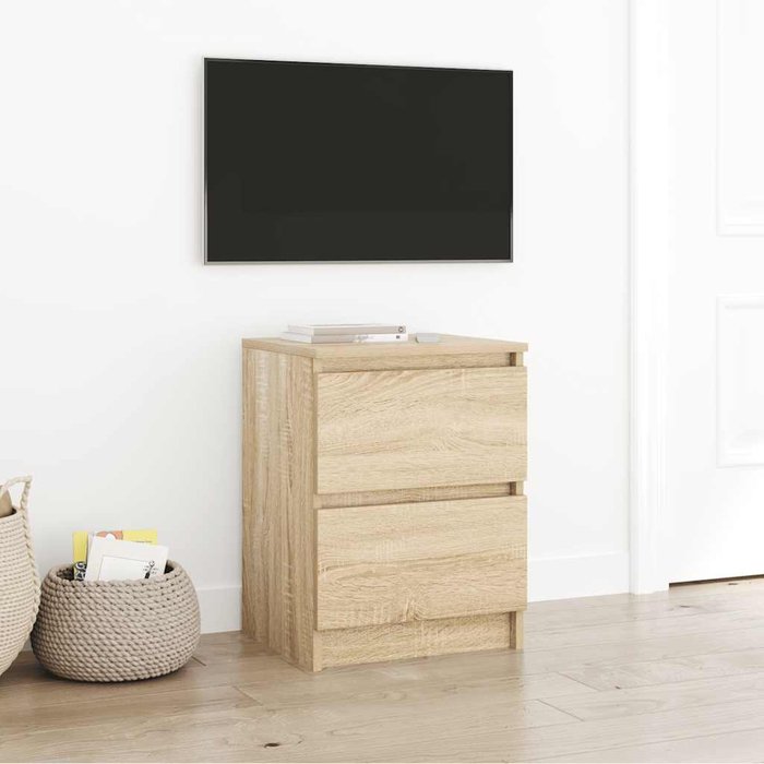 Mueble de tv de roble sonoma 40x35x54 cm madera de ingeniería