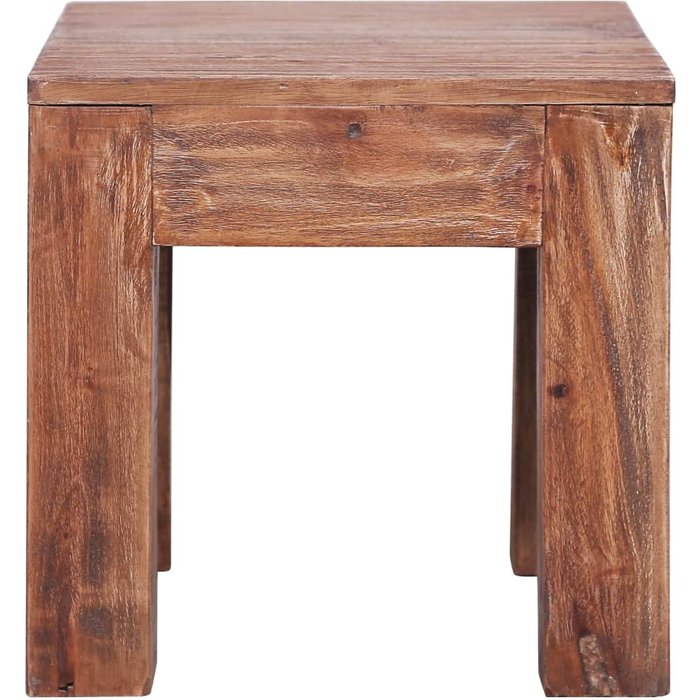 Mesa de centro de madera maciza de caoba 30x30x30 cm - comfortxl