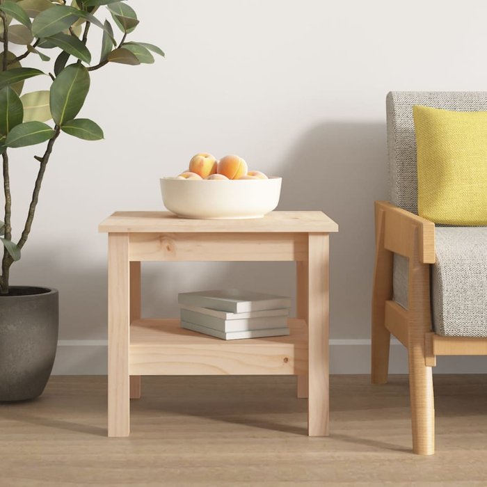 Mesa de centro 45x45x40 cm madera maciza de pino