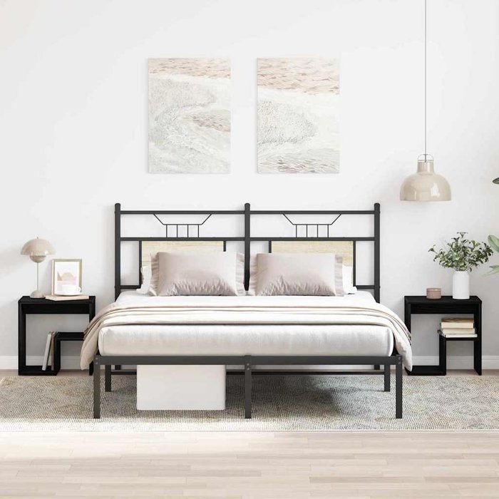 Maison exclusive - armario de noche 2 pcs roble negro 40 x 30 x 40 cm