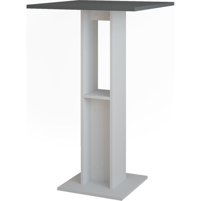 Vicco mesa de bar repose, blanco/antracita, 65 x 65 cm