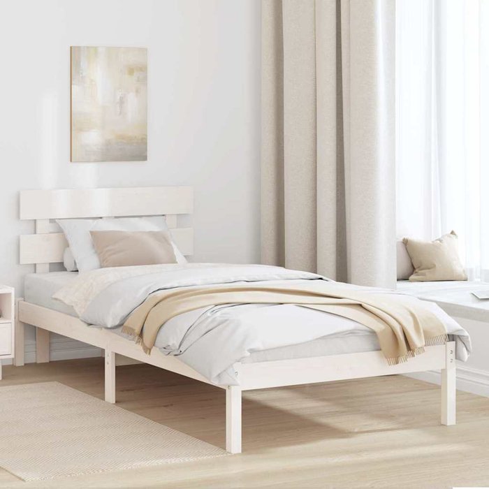 Estructura de cama blanco 80 x 200 cm madera maciza de pino vidaxl
