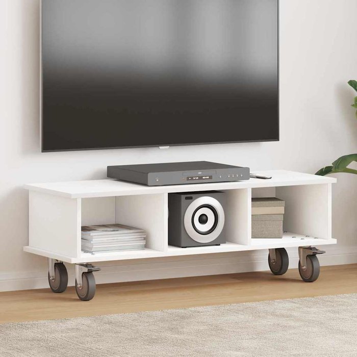 Mueble de tv blanco 100 x 35 x 35 cm madera de ingeniería