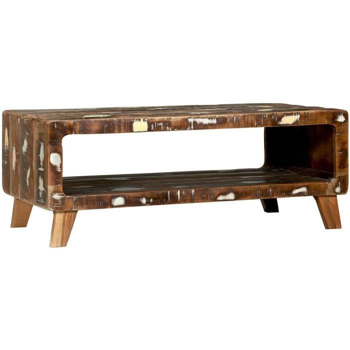 Vidaxl mesa de café 90x50x35 cm madera sólida recuperada