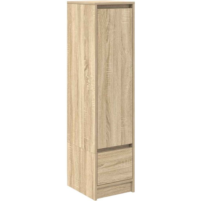 Aparador alto roble sonoma 29,5x34x119,5cm madera de ingeniería - comfortxl