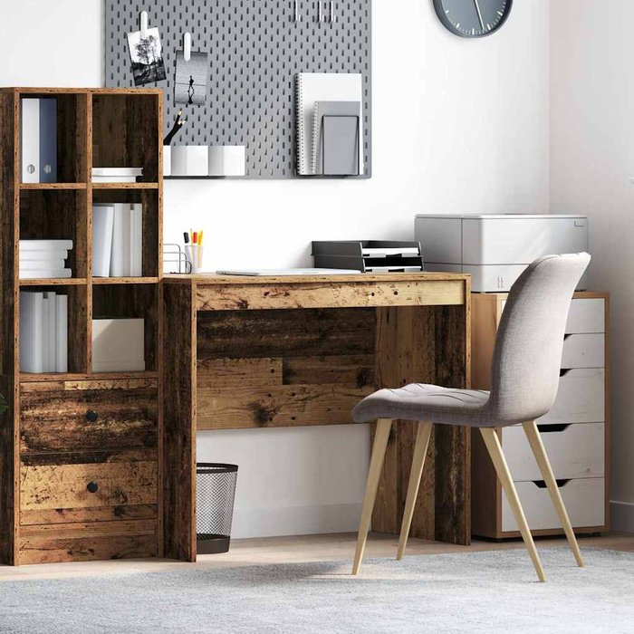 Escritorio antiguo de madera, 90 x 50 x 76 cm